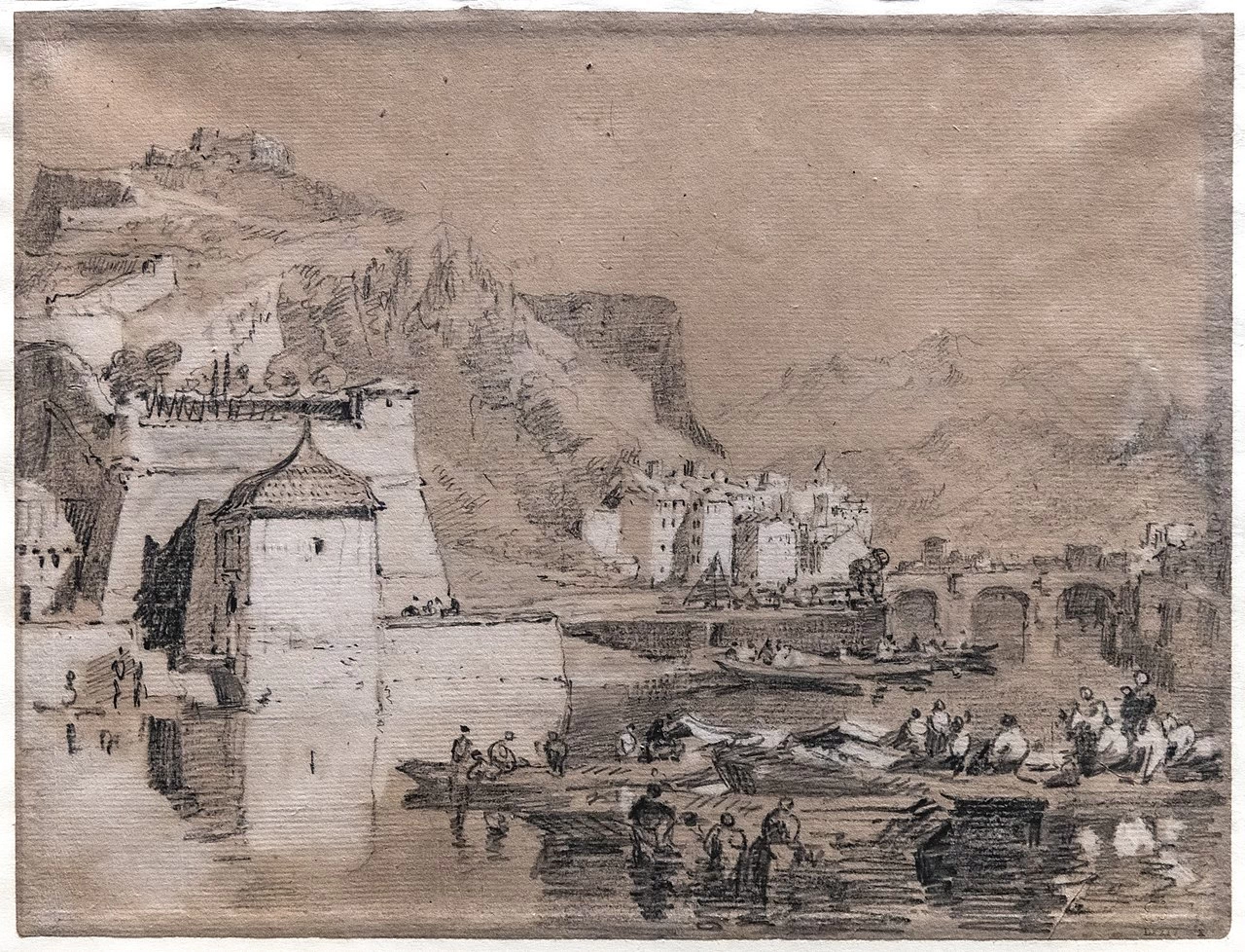 Grenoble dal fiume Isère con la Porte de France 1802 - Tate Britain, Londra